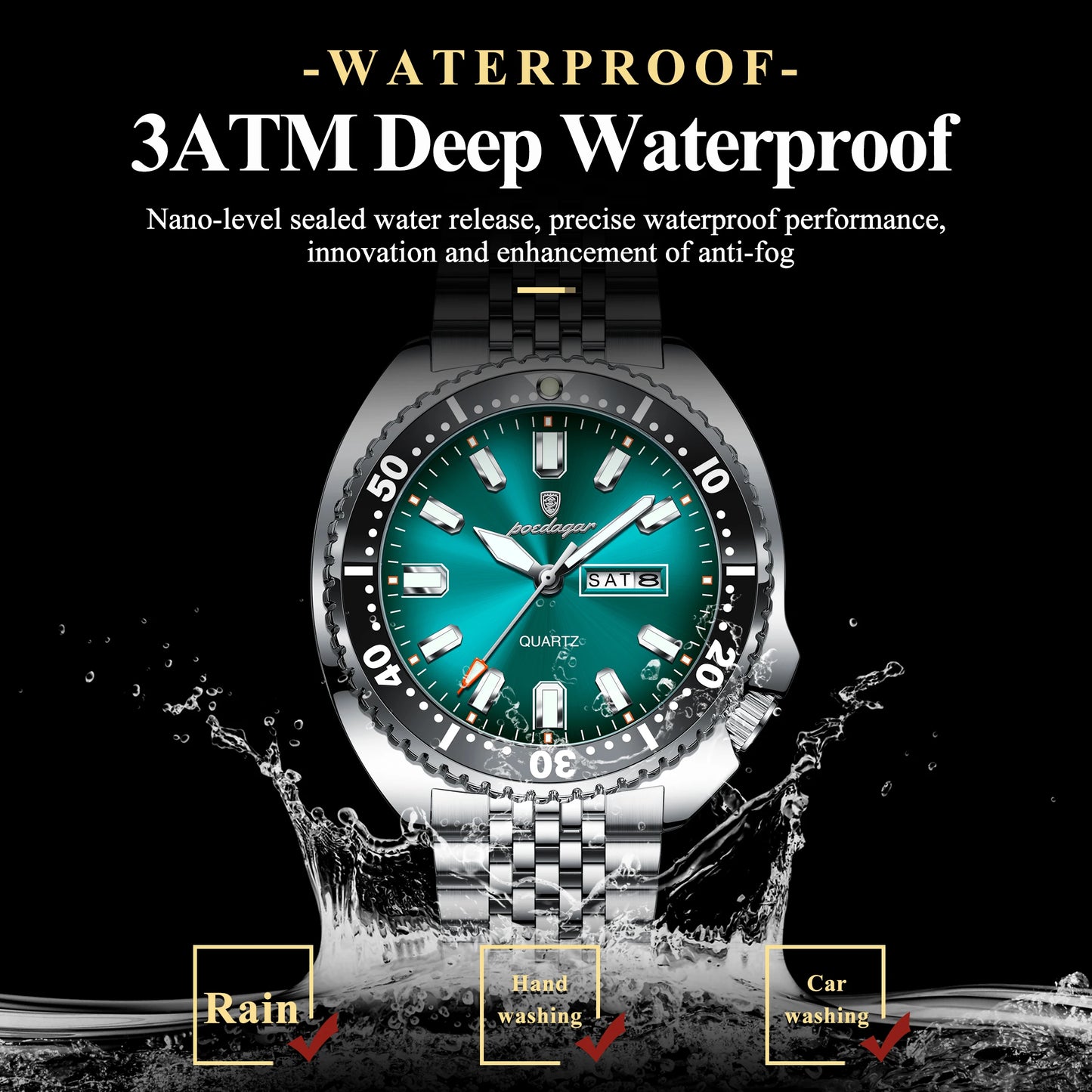 POEDAGAR Business Men Watch