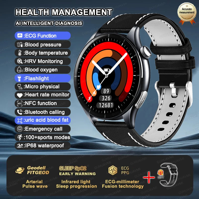 2025 New ECG+PPG Health Diagnosis Smartwatch