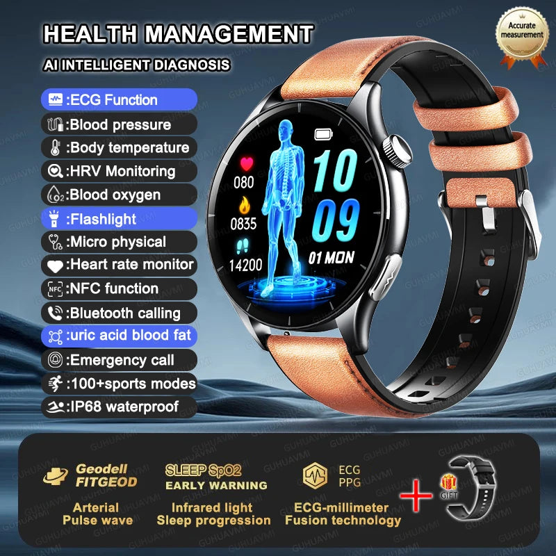 2025 New ECG+PPG Health Diagnosis Smartwatch
