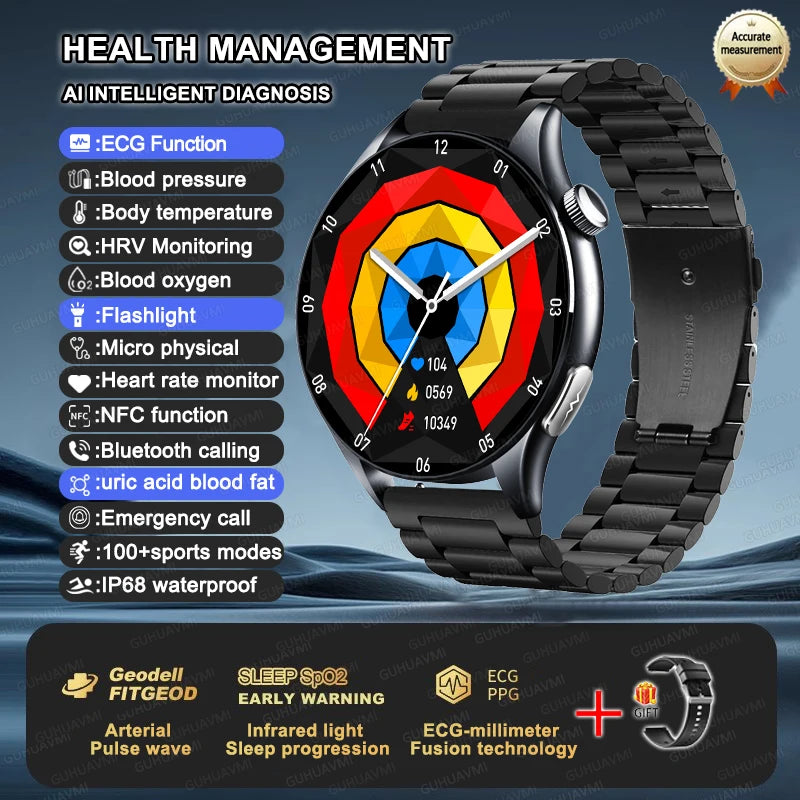 2025 New ECG+PPG Health Diagnosis Smartwatch