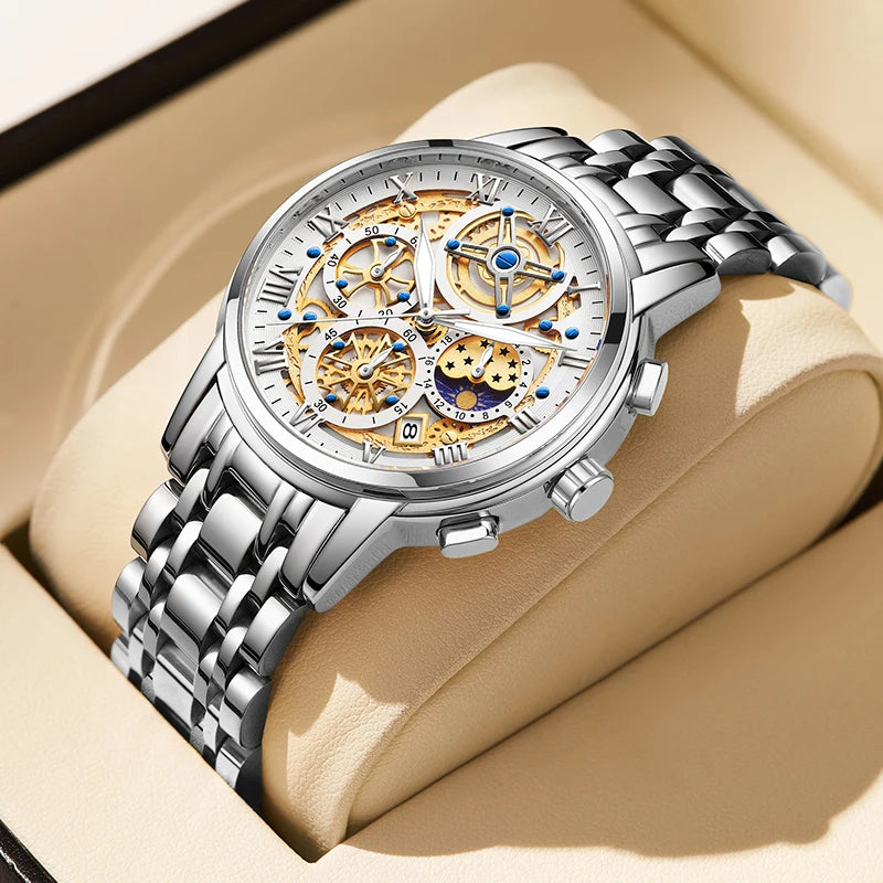 LIGE 2024 New Fashion Gold Women Watch