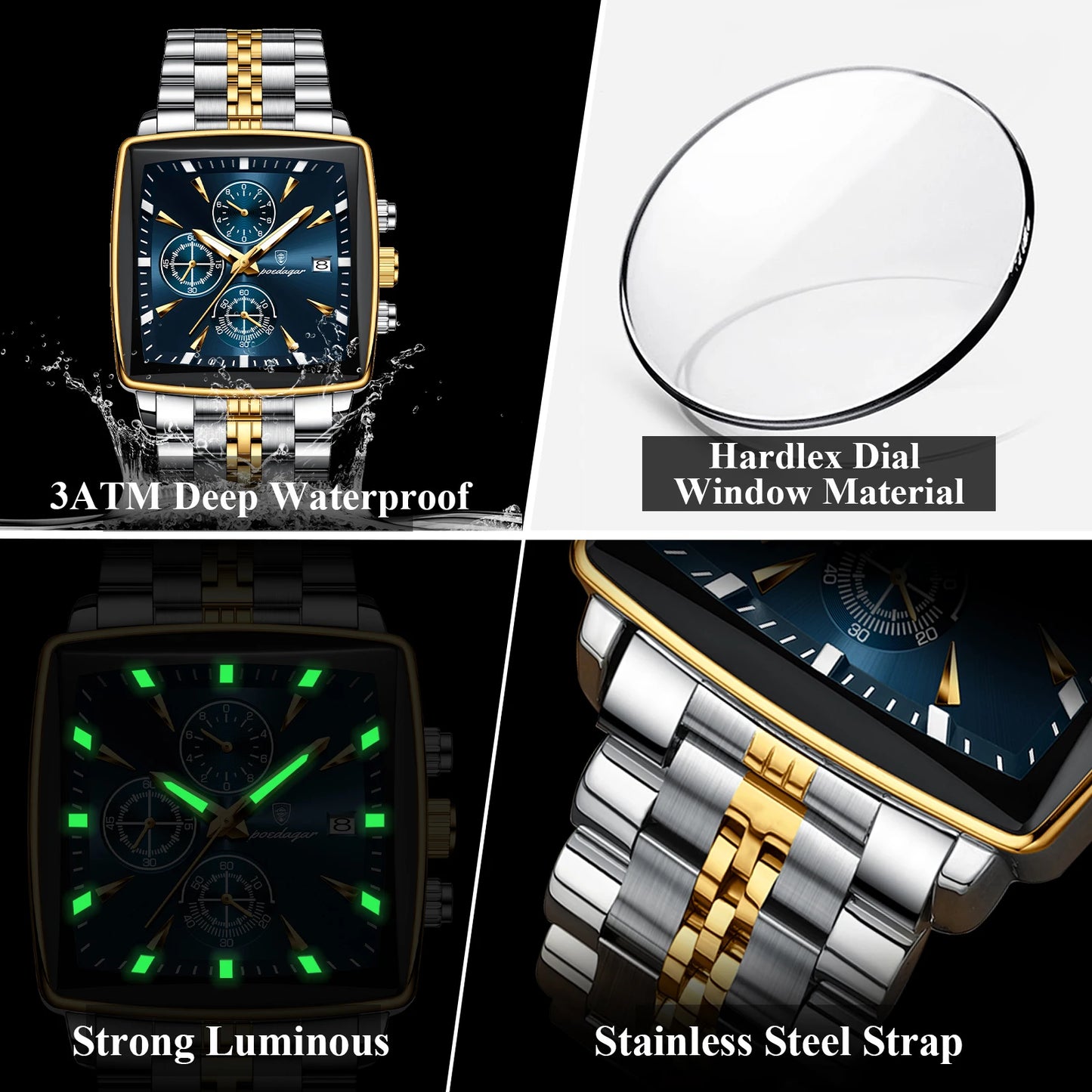 POEDAGAR Fashion Men Watch