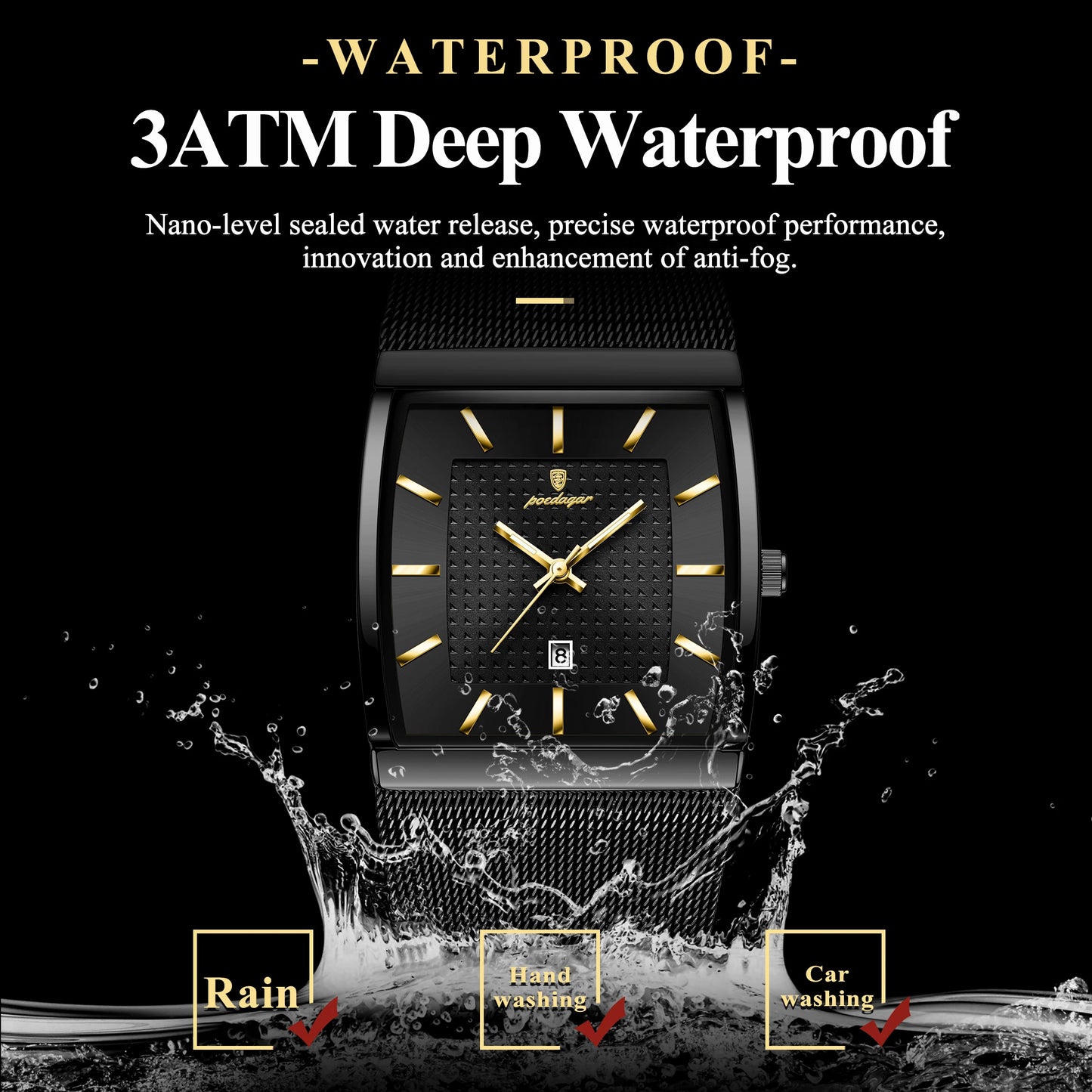 POEDAGAR Luxury Elegant Men's  Watche