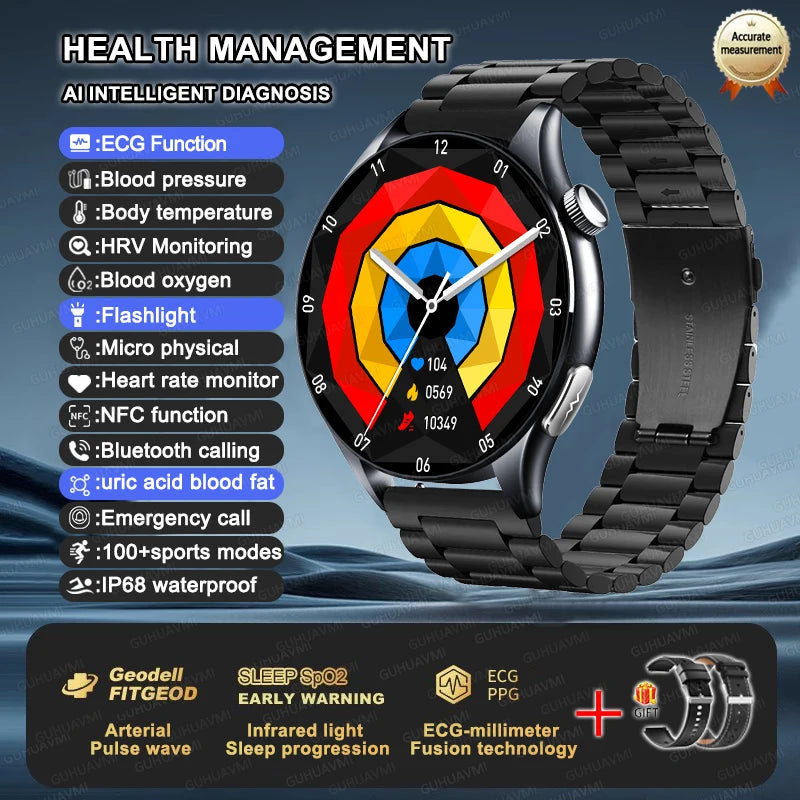 2025 New ECG+PPG Health Diagnosis Smartwatch