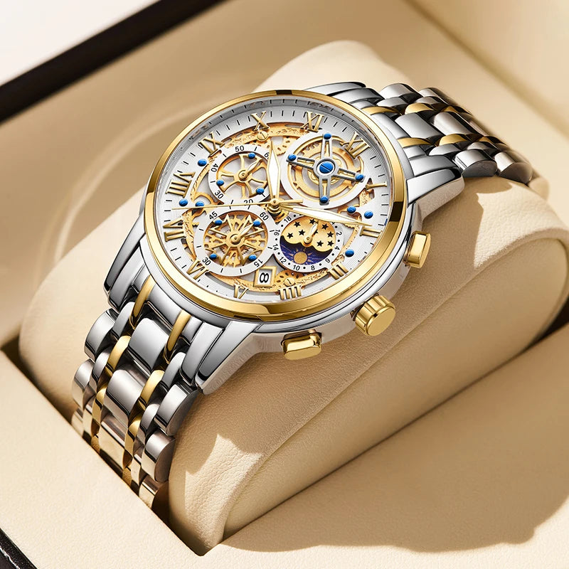 LIGE 2024 New Fashion Gold Women Watch