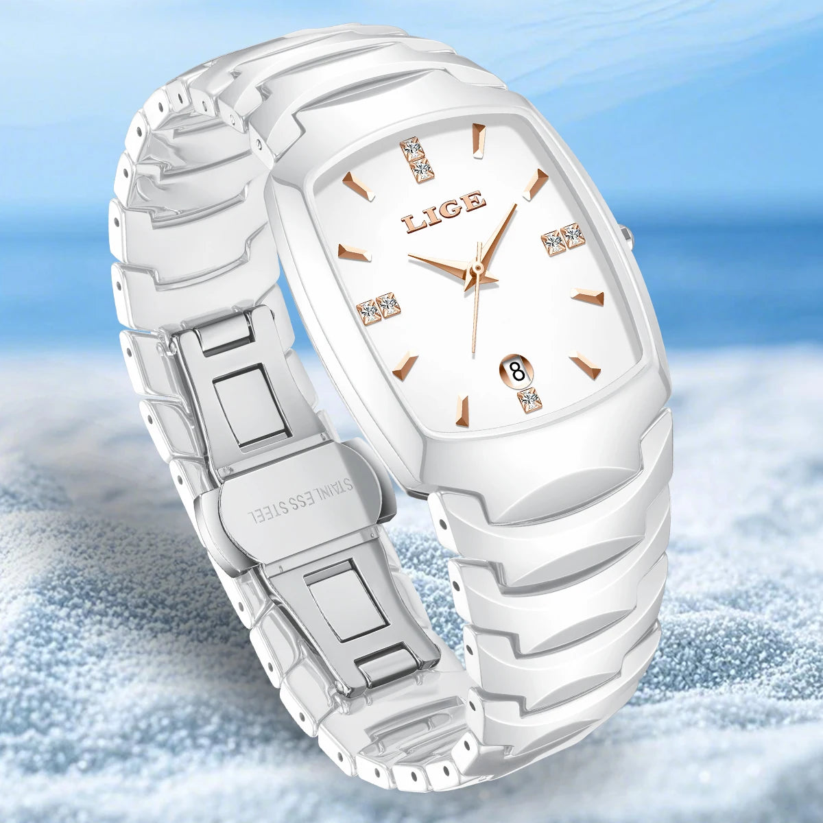 LIGE Fashion Luxury Woman Watch