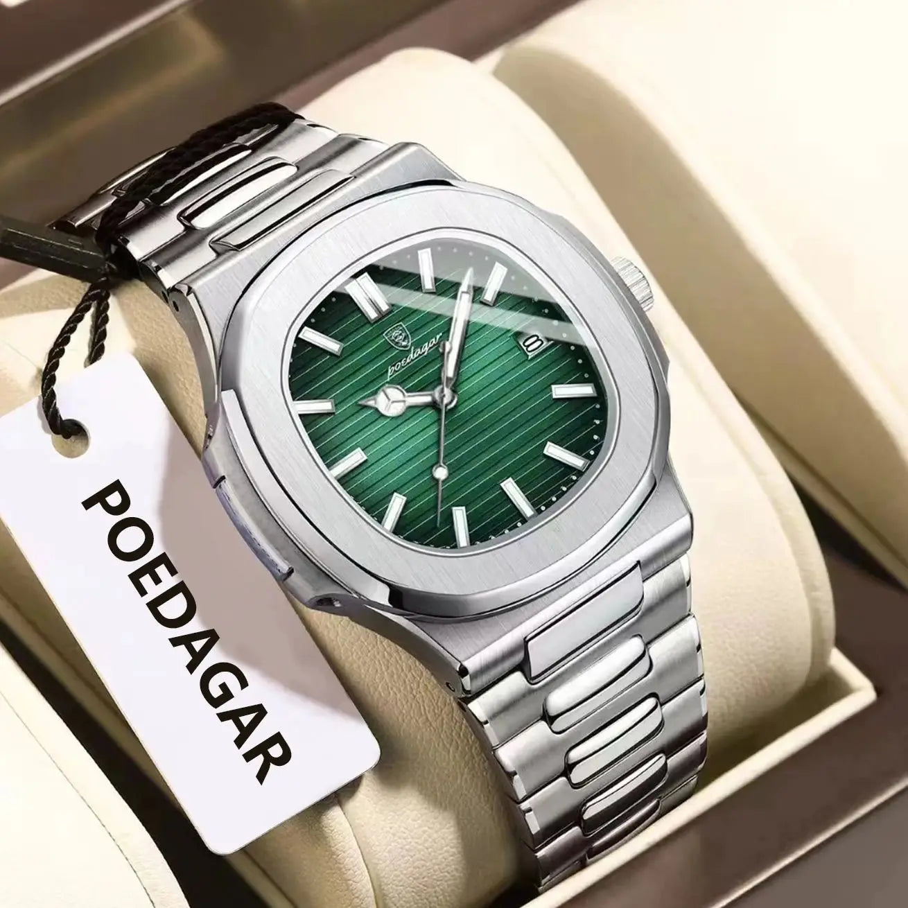 POEDAGAR Square Business Men Watch
