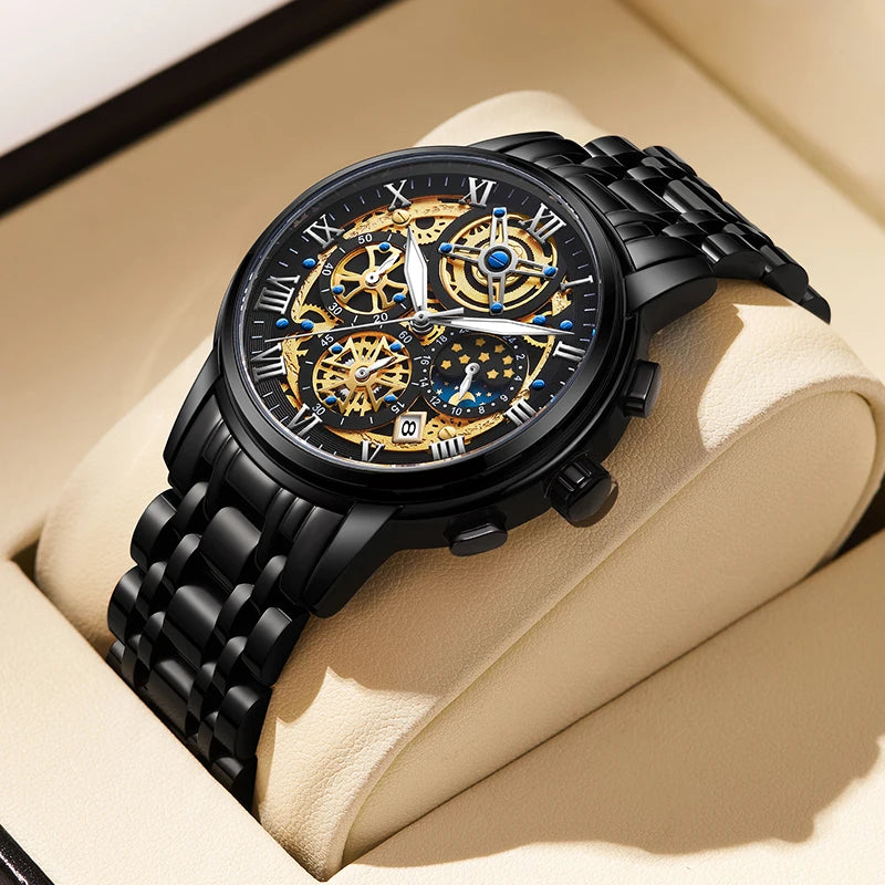 LIGE 2024 New Fashion Gold Women Watch
