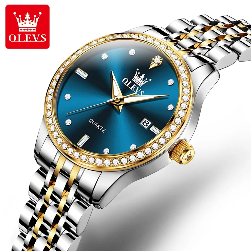 OLEVS Luxury  Watches Elegant Gold Fashion
