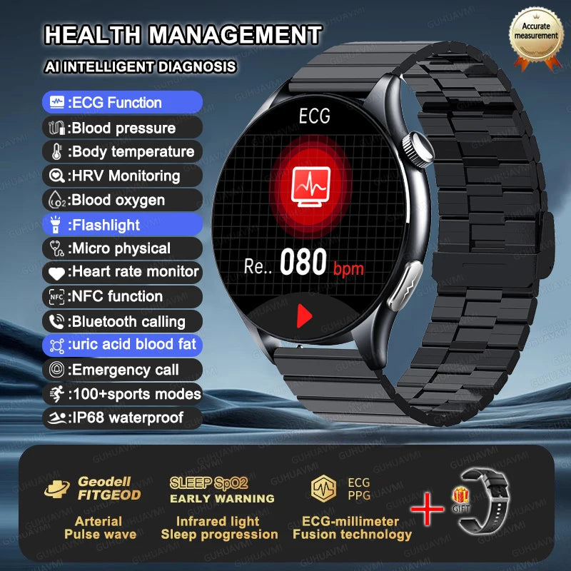 2025 New ECG+PPG Health Diagnosis Smartwatch