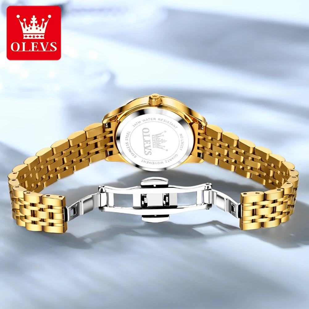 OLEVS Luxury  Watches Elegant Gold Fashion