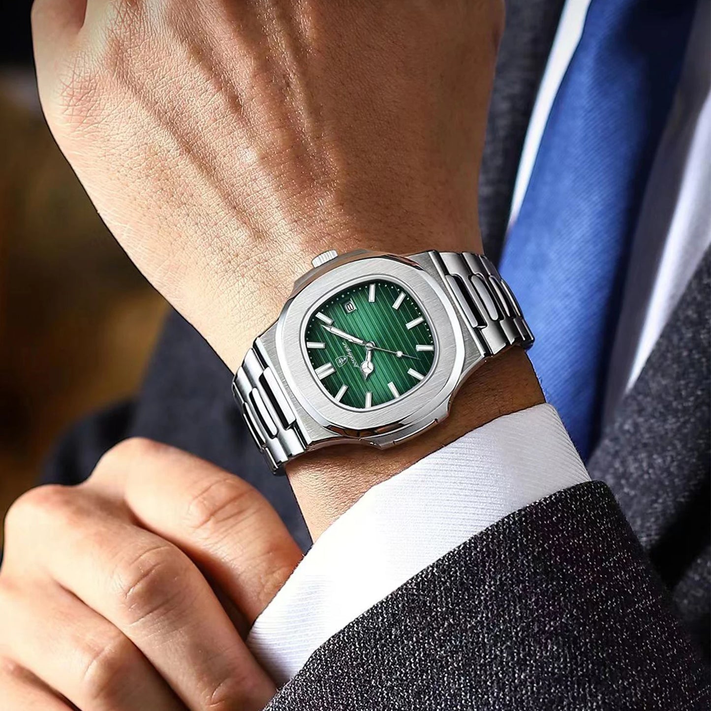 POEDAGAR Square Business Men Watch