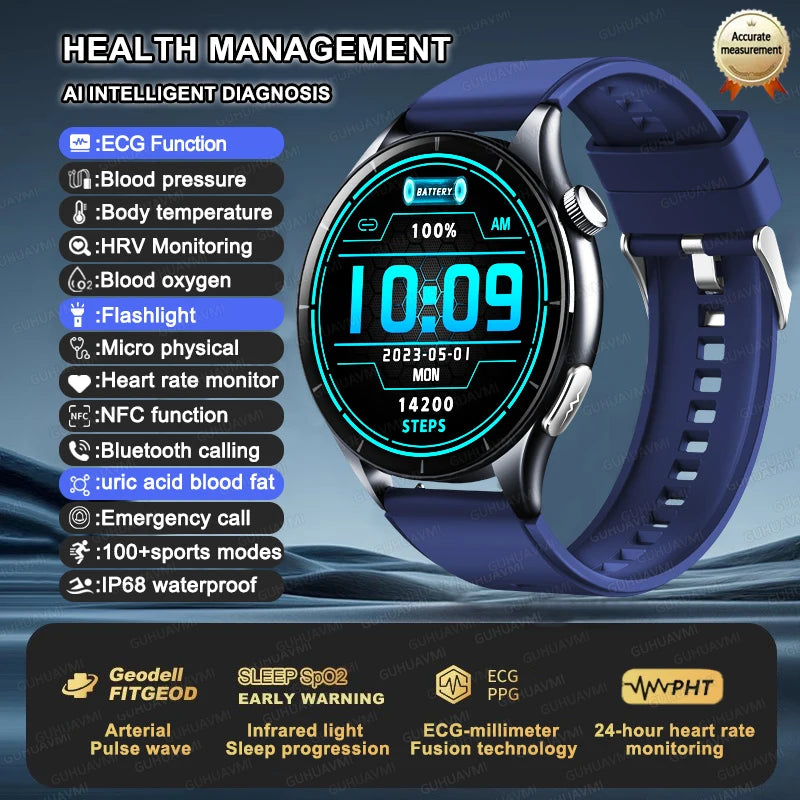 2025 New ECG+PPG Health Diagnosis Smartwatch