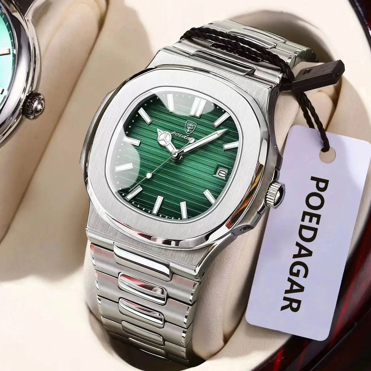 POEDAGAR Square Business Men Watch