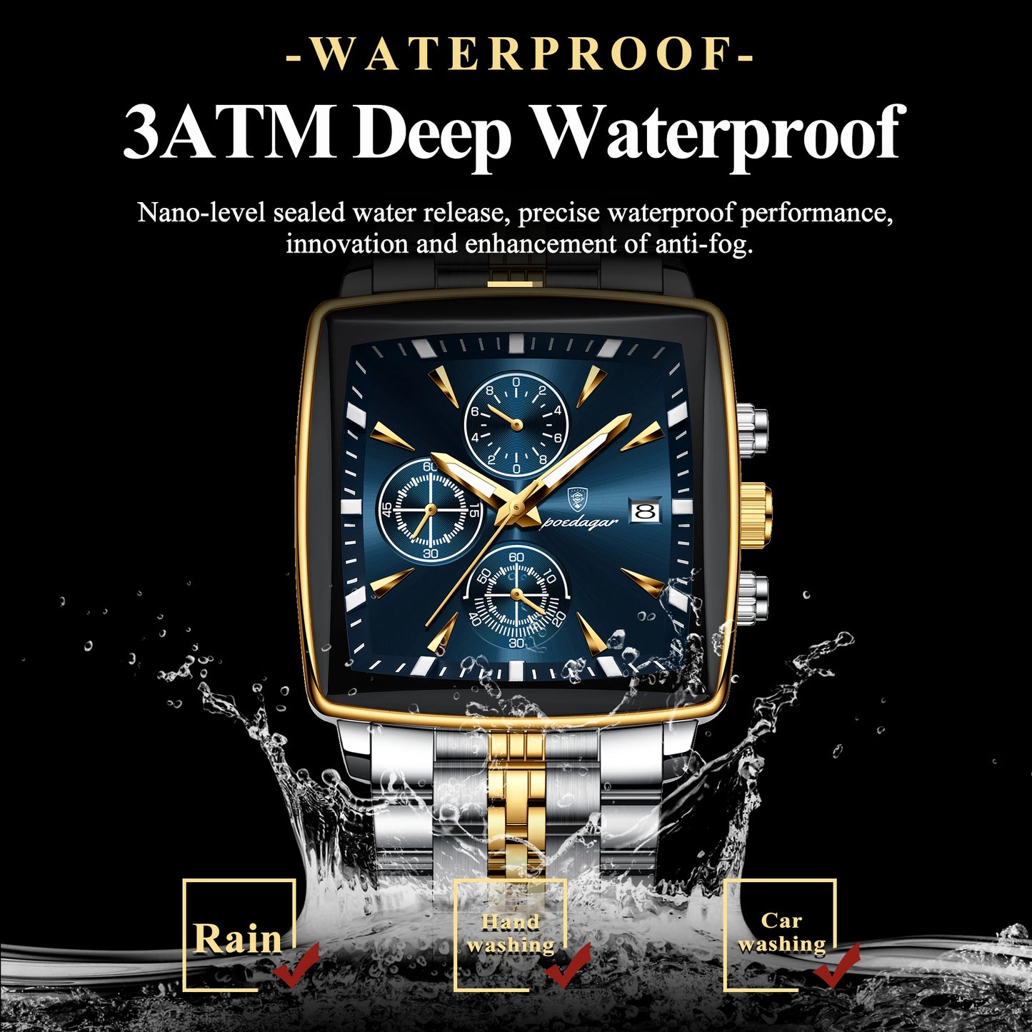 POEDAGAR Fashion Men Watch