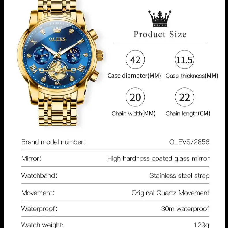 OLEVS Luxury Brand Men's Watch