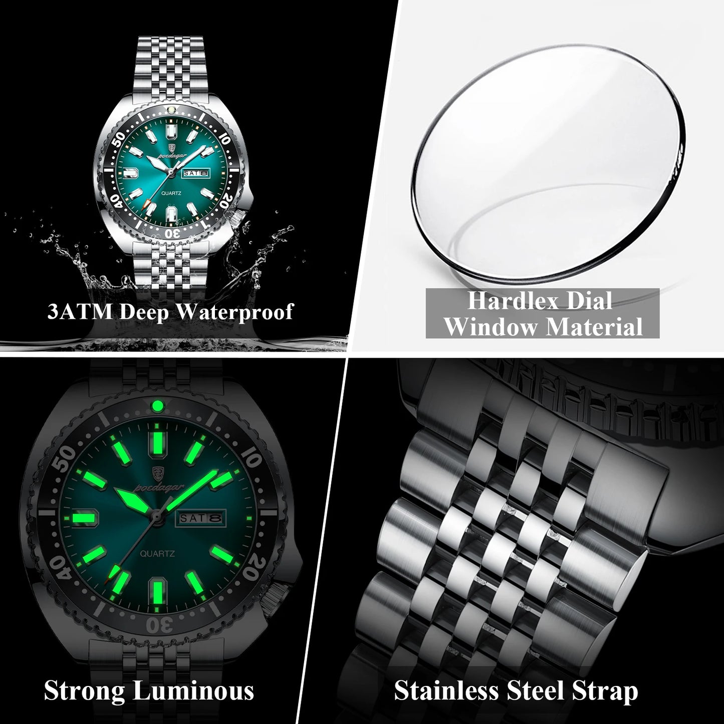 POEDAGAR Business Men Watch