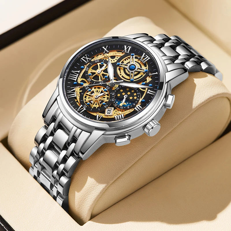 LIGE 2024 New Fashion Gold Women Watch