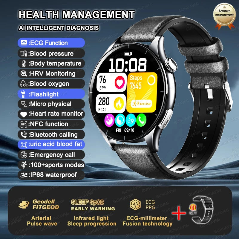 2025 New ECG+PPG Health Diagnosis Smartwatch