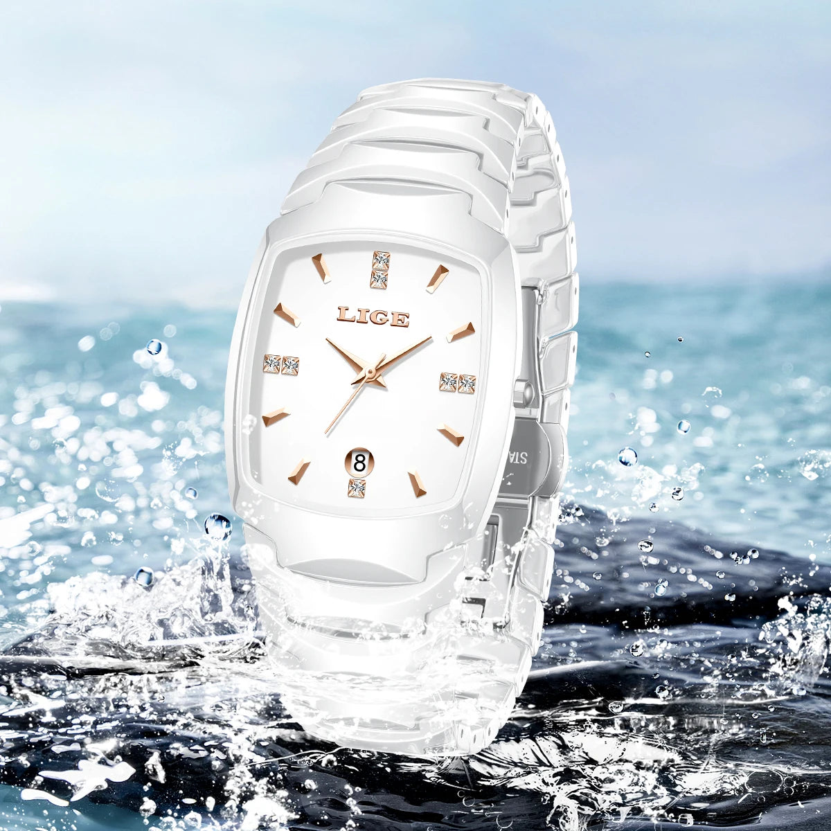 LIGE Fashion Luxury Woman Watch