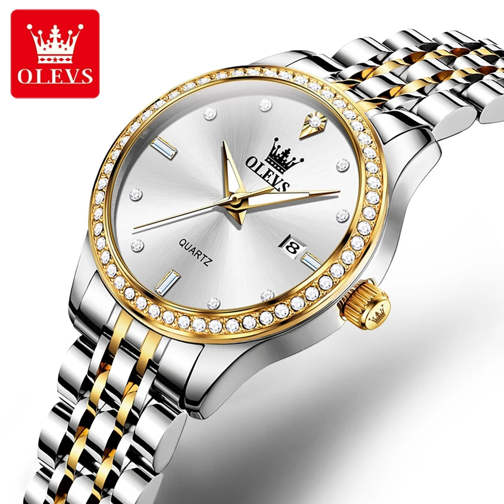 OLEVS Luxury  Watches Elegant Gold Fashion