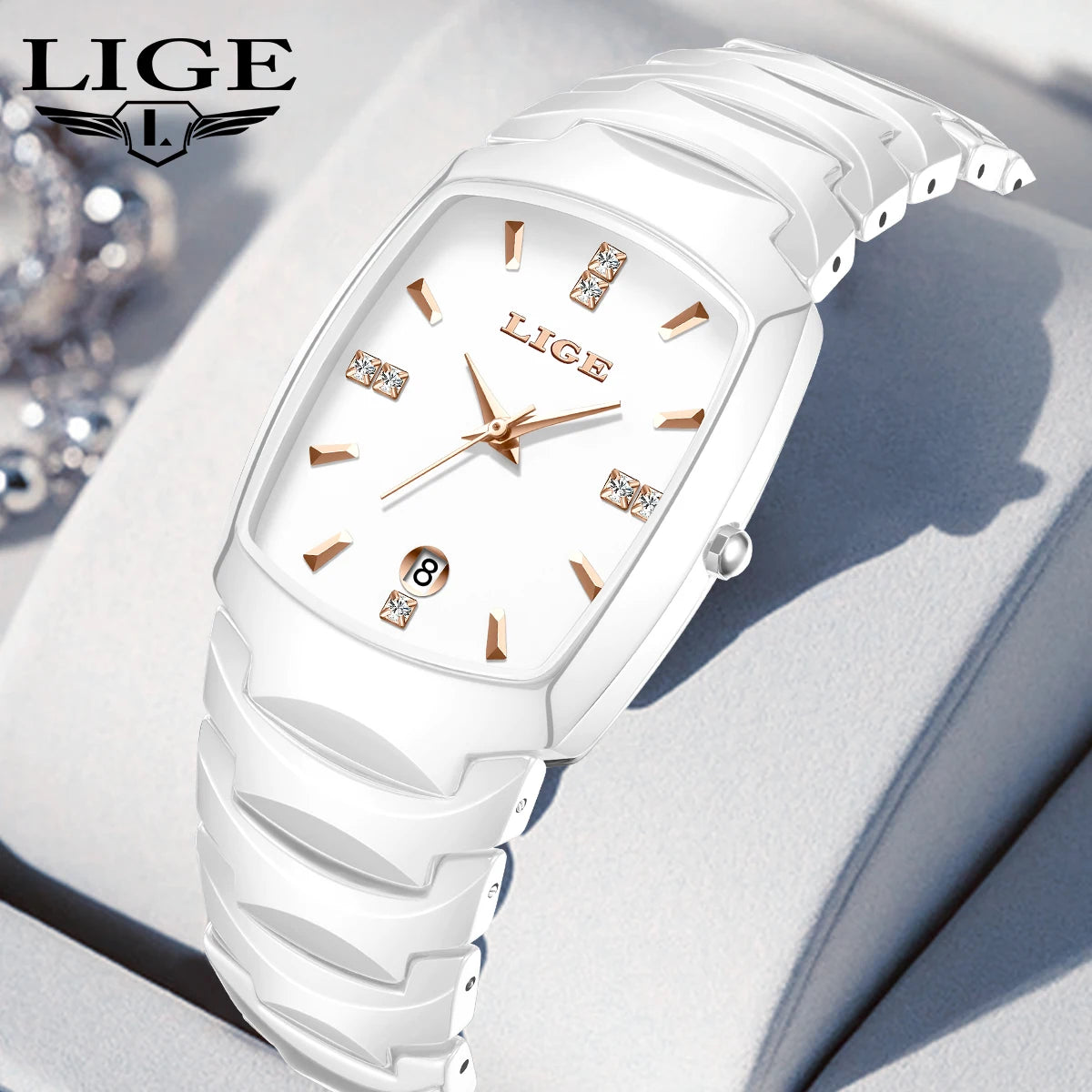 LIGE Fashion Luxury Woman Watch